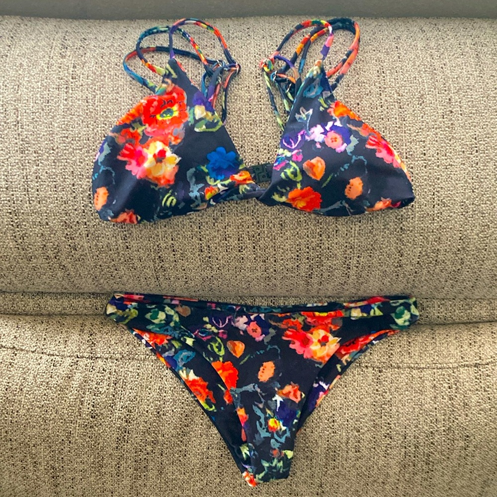 Bright Strappy String Bikini Set | S